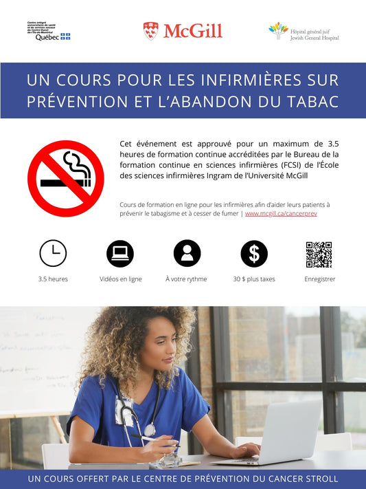 Un cours pour les infirmier(ère)s sur la prévention et l’abandon du tabac (FRANÇAIS)